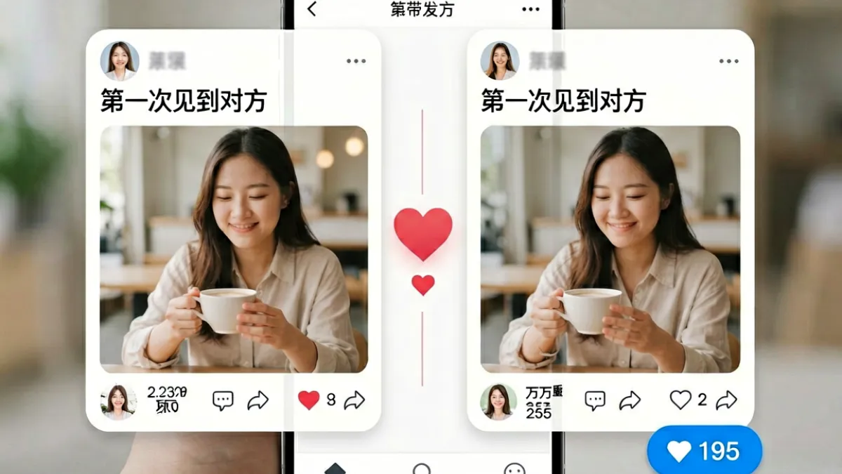 一起c平台双向奔赴挑战话题截图，两位用户同步发帖互动的对话界面，展现热烈的参与氛围